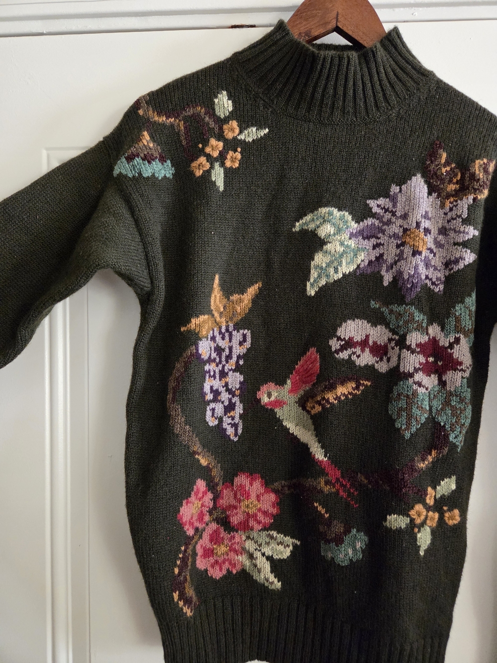 Hummingbird Green Wool Sweater - Picture 4 of 8